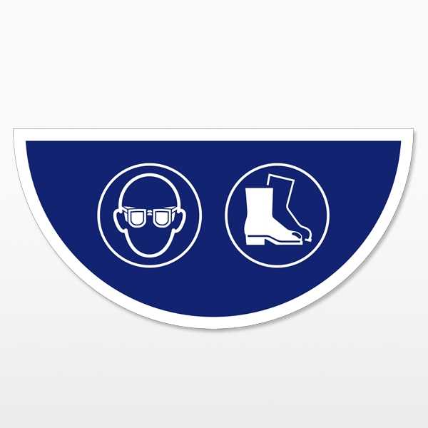 Fulvedo és munkavedelmi bakancs használata padlojelolo piktogram, padlojeloles