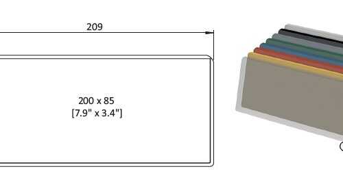 Felül nyitott cimketartó 200x85-2