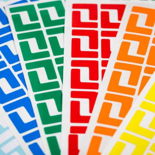 GEToolbox® Asztali tárhely jelölés Hosszú L-forma