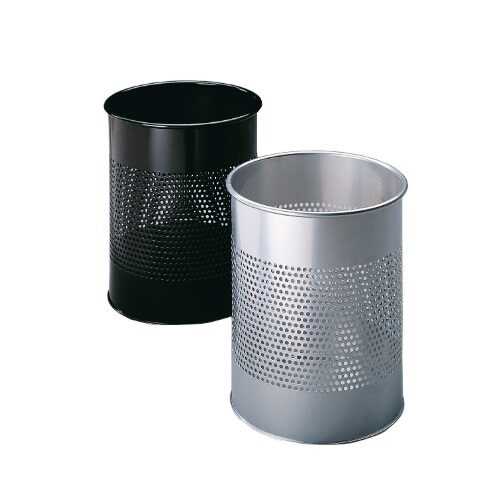 Papírkosár fém 15 l kerek perforált 165 mm