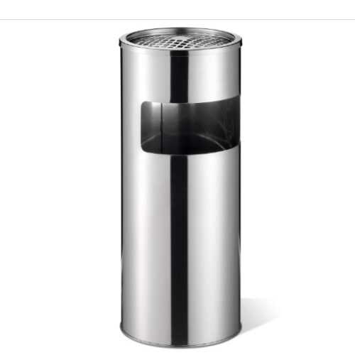 Szemetes rozsdamentes 17 l kerek hamutartóval