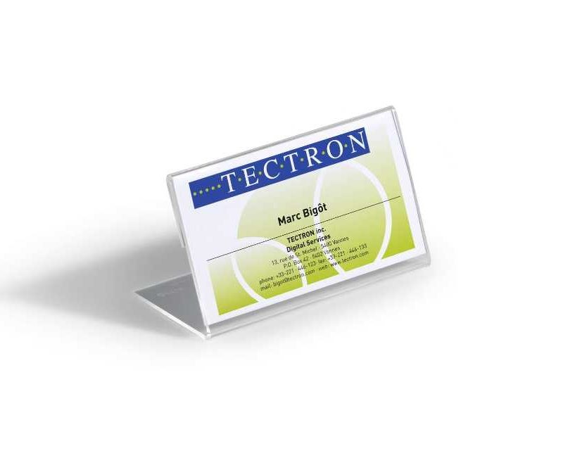 Asztali névjegytartó 52x100 mm akrill