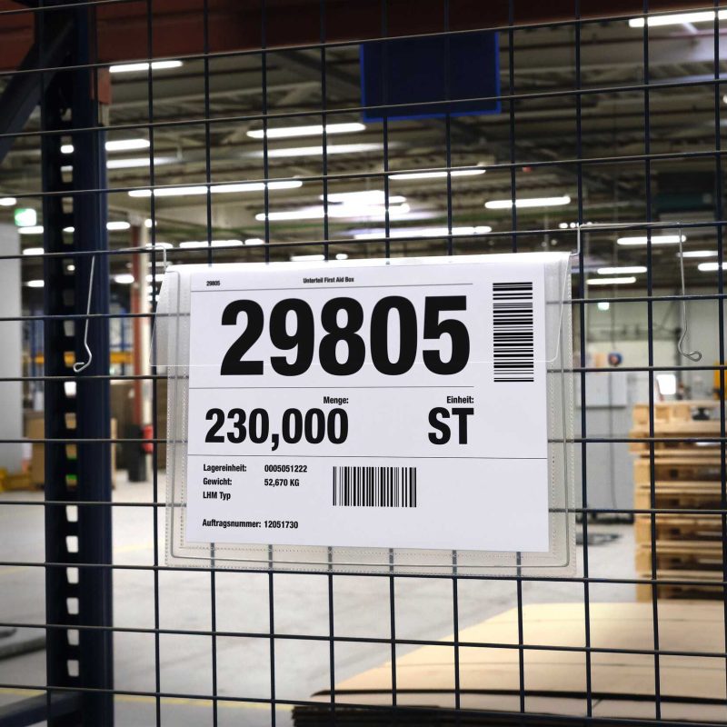 Logisztikai zseb drót rögzítéssel A4 fekvő PP, füllel