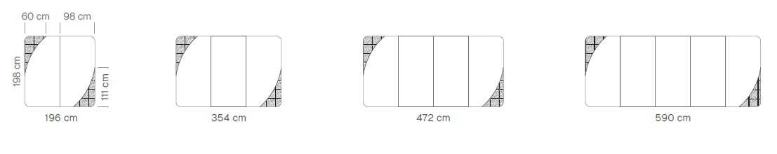 Chameleon Curve combi wall