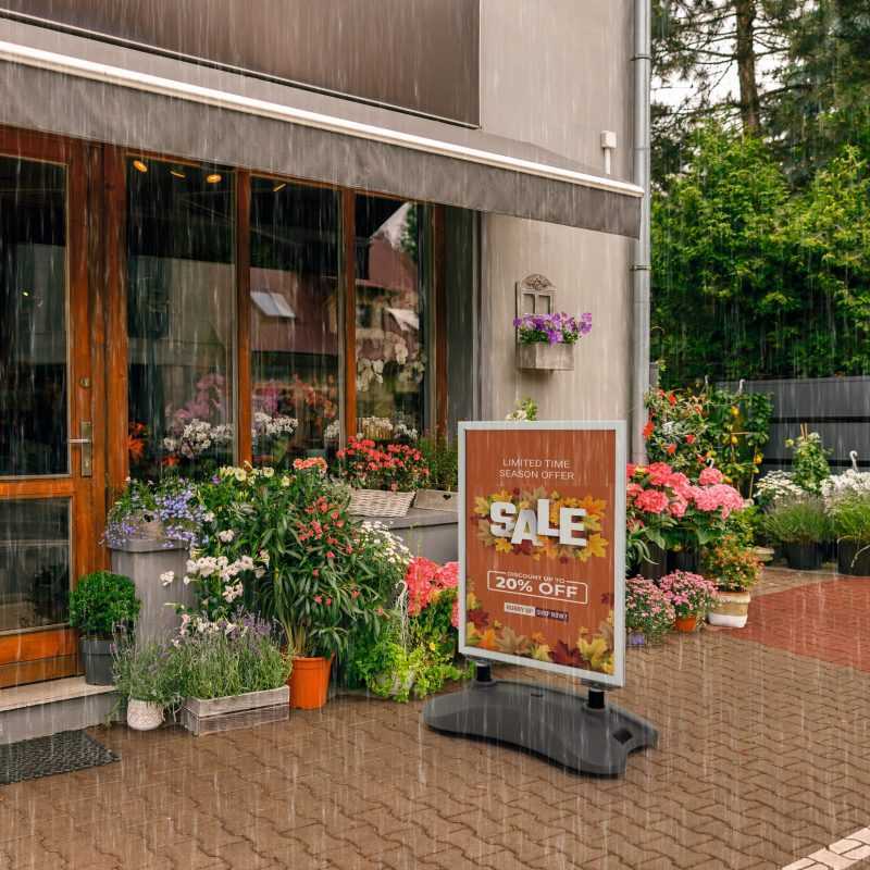Kültéri megállító tábla HEAVY BASE OUTDOOR A1