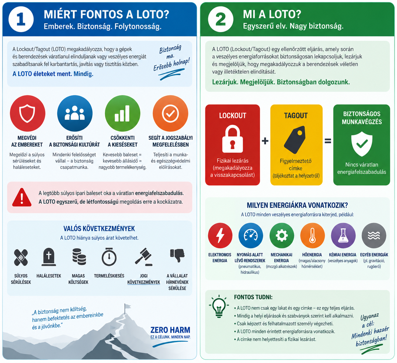 Miért fontos a LOTO infografika